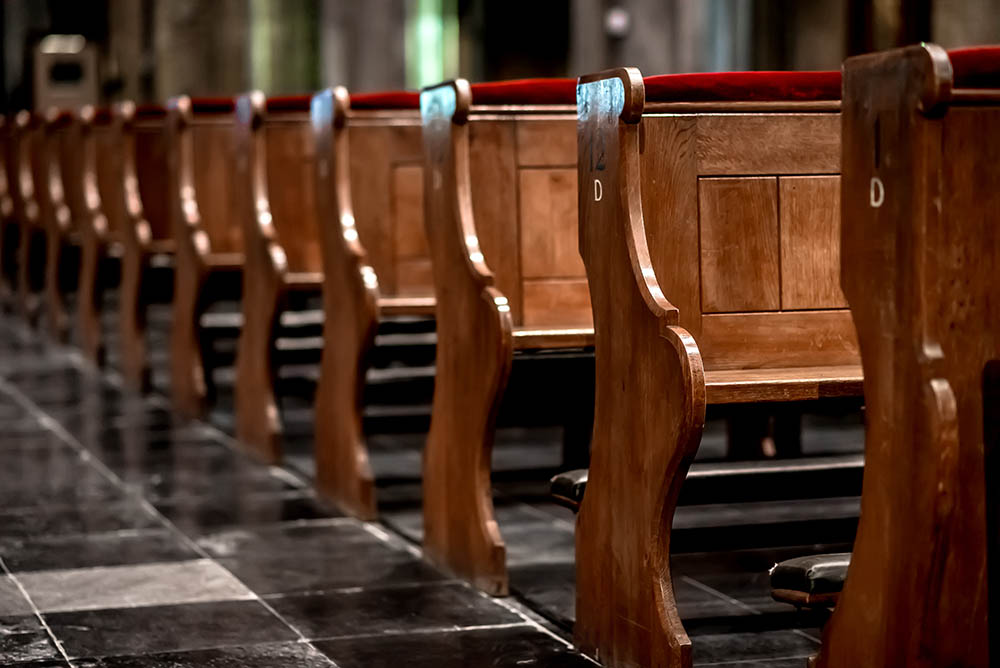 church fundraising ideas - pews in a church